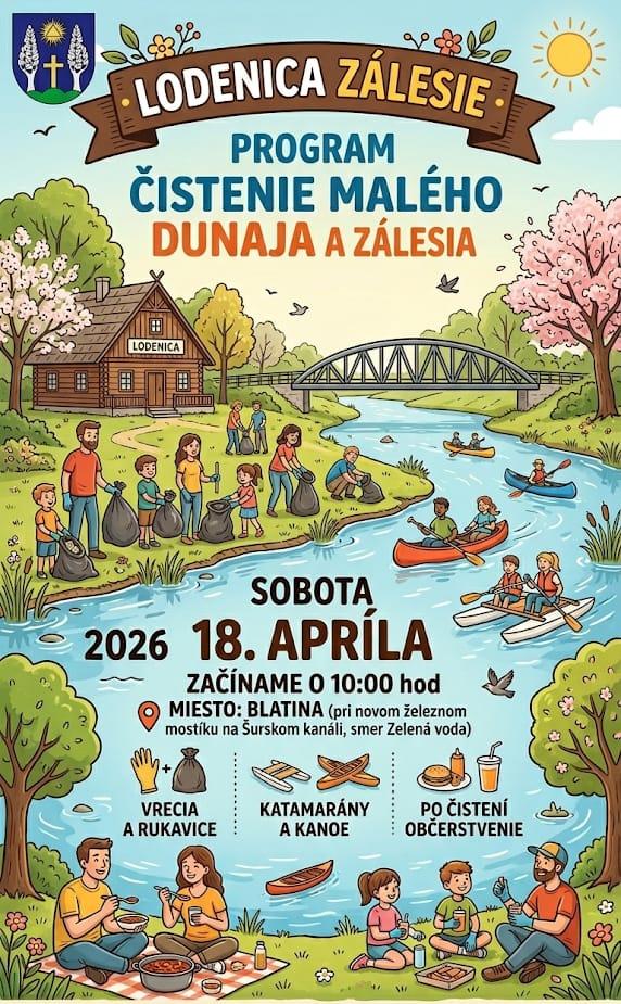 čistenie Malého Dunaja plagát