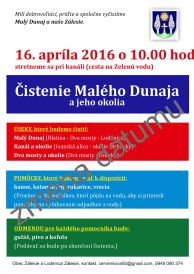 Čistenie Malého Dunaja a nášho Zálesia - túto SOBOTU! 1